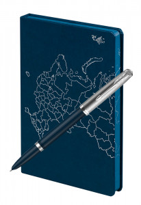 Подарочный набор Перьевая Ручка Parker 51 Core Midnight Blue Открывая Россию